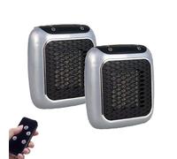 Chauffage Mural En Céramique Heatflash, Chauffage électrique Portable for L'intérieur, Avec Télécommande, Chauffage Rapide En 3 Secondes, élément Chauffant Ptc, Minuterie De 12 Heures(2PCS)