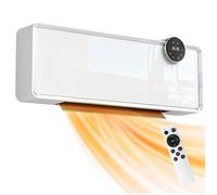 Chauffage mural - HOMCOM - céramique - 1000/2000W - ventilateur, thermostat, minuterie - ABS et PA - 54x18,7x12,3cm - blanc