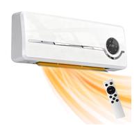 Chauffage mural - HOMCOM - céramique - 1000/2000W - ventilateur, thermostat, minuterie - PP et PA - 50x18,6x12,9cm - blanc
