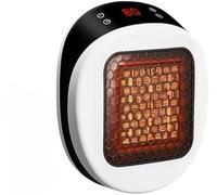 Chauffage mural pour la maison avec télécommande, mini radiateur céramique 600 W, thermostat 15-32 °C, minuterie 1-12 h, chauffage silencieux à faible bruit pour chambre (White)