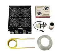 Chauffage par induction, Module de chauffage par Induction ZVS 5000W, chauffage par Induction à haute fréquence, carte PCB, métal fondu + bobine + pompe(With 70ml Crucible)