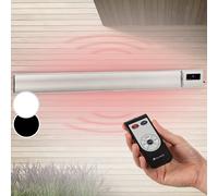 Radiateur infrarouge - blumfeld Cosmic Beam Plus - Chauffage électrique - 2400W - Radiateur électrique - IP44 - Télécommande - Blanc Blanc G