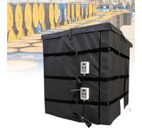 Chauffage Pour Conteneur Ibc, Couverture Chauffante Portable À Couverture Intégrale, Couverture Chauffante Isolante Pour Fût, Température Réglable De 0 À 150 °C Pour Fûts D'huile(Black,275Gal/1000L)
