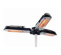 Chauffage pour parasol pliant 2000 W halogène Noir et argenté - Sunred