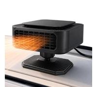 Chauffage pour véhicule plug-in par temps froid, rotation à 360 degrés | Ventilateur de chauffage pour dégivreur de véhicule pour glace, neige, gel, froid le matin, voyage sur route, trajet 12 V