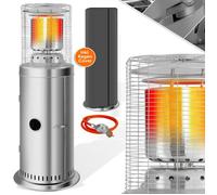 Chauffage radiant à gaz noir - KESSER - Puissance maximale 12,5 kW - Allumage piézoélectrique - Hauteur 143 cm