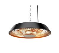 Chauffage radiant de plafond 1500W, aluminium, sans télécommande, interrupteur, élément chauffant lampe halogène, IP44