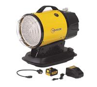 Chauffage radiant portable à combustion directe SOVELOR MINISUN DC 17Kw 200W 230V/50Hz ou batterie 14V