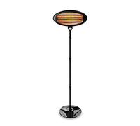 Chauffage radiant pour terrasses à quartz SUNTEC [Pour balcon/terrasse/jardin, chaleur infrarouge bienfaisante, 3 niveaux de chauffage, réglable en hauteur, max. 2000 W]