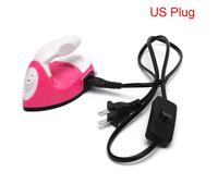 Chauffage Rapide, 110-220v! Mini Fer À Repasser Électrique De Voyage Pour Enfants, Applicateur De Hotfix Pour Patchs De Vêtement En Pierre