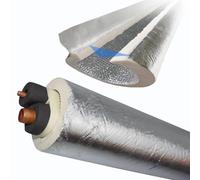 Chauffage Revêtement Isolant Pour Tuyaux Aluminium à Double Couche Auto-adhésif Manchon Isolation Tuyau Extérieur Protection Antigel Pour Cuivre PVC Gainable Isolation(48mm*15mm*100cm)