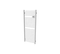 Radiateur sèche-serviette 750W - Inertie sèche - Écran LCD - Barres rondes - Blanc - Voltman