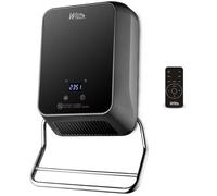 Radiateur soufflant mural sèche serviettes 2000W avec façade en verre.