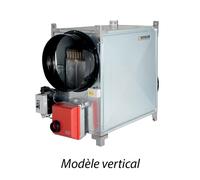Chauffage à air pulsé FARM115 avec brûleur fuel ou gaz 110,4kW 8500m3/h combustion indirecte
