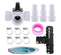 Chauffage solaire pour piscine - Kit de réglage complet, jeu de dérivation de débit d'eau | Contrôle de la vanne de raccordement du réchauffeur, compatible avec les pompes filtrantes, les générateurs