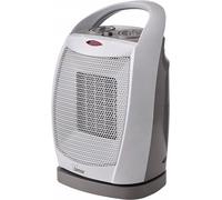 Chauffage soufflant 1800W, portable, thermostat réglable, sécurité anti-basculement.