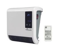 NIKLAS Chauffage soufflant 2000W Trendy 2 puissances de chauffe Installation murale Environnements humides, Rayonnant, Blanc