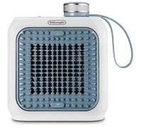 De'Longhi Capsule Desk - Chauffage Céramique Personnel, Mini-Chauffage Électrique Basse Consommation, Chaleur Immédiate, Silencieux, Arrêt Automatique si renversé, 360 W, Bleu Clair (HFX10B03.LB)
