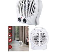 Chauffage soufflant Blanc 4 POSITIONS 2000W 2 Modes de Chauffage Témoin de chauffe et Sécurité de basculement