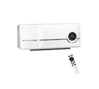 HOMCOM Chauffage Mural en Céramique 1000/2000W Radiateur Électrique Blanc | Ventilateur, Thermostat, Programmable Hebdomadaire, Oscillation, Détection de Fenêtre Ouverte, Minuterie 24 H, Télécommande