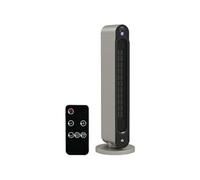 HOMCOM Chauffage soufflant oscillant 1100/2200 W - Mini radiateur céramique PTC - télécommande Incluse - Chauffage d'appoint Noir