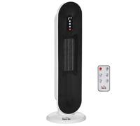 Chauffage soufflant oscillant 1200/2000 W - HOMCOM - mini radiateur céramique PTC - télécommande incluse - chauffage d'appoint