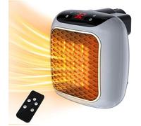 Chauffage soufflant portable, chauffage rapide en céramique PTC, petit chauffage mural de 800 W avec télécommande (gris)