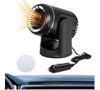 Chauffage Soufflant pour Voiture 24V 260W, Chauffage d'appoint 2 en 1, Désembueur avec Tapis Antidérapant, Dégivreur Portable