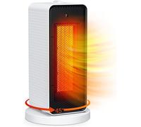 Chauffage Soufflant Salle de Bain 1200W Chauffage Electrique Economique PTC Oscillation Automatique 3 Réglages Température Chaud