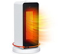 Chauffage Soufflant Salle de Bain 1200W Ninonly Chauffage Electrique Economique PTC Oscillation Automatique 3 Réglages Température Chaud Protection Contre le Basculement et la Surchauffe Blanc