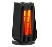 Chauffage Soufflant Salle de Bain Ninonly 1200W PTC Chauffage Electrique Economique avec 90° Oszillation, 6 Modes, Rapide en 3 Secondes Protection Multiple pour Salle de Bain, Bureau, Salon Noir