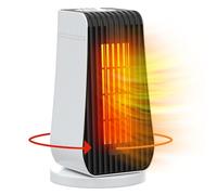 Chauffage Soufflant Salle de Bain Ninonly 1200W PTC Chauffage Electrique Economique avec 90° Oszillation, 6 Modes, Rapide en 3 Secondes Protection Multiple pour Salle de Bain, Bureau, Salon Blanc