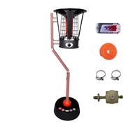 Chauffage Sur Pied Radiateur De Chaleur Parasol Chauffant Gaz Exterieur Avec Protection Antis-basculement Fabriqué en Acier Inoxydable Hauteur Et Puissance Réglables