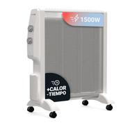 Chauffage universel - Chauffage à basse consommation - Radiateur silencieux - Thermostat réglable - 1500 W - Couleur blanche - Calénage rapide