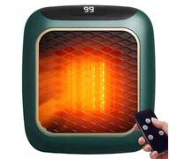 Chauffages D'appoint Électriques Portables Mini 800W, Heat Me Pro avec Télécommande, Chauffage Rapide en 3 Secondes, Minuterie de 12 Heures, Élément Chauffant Céramique Ptc green