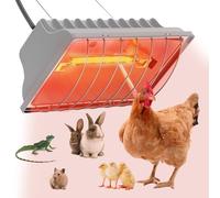 Chauffant Poussin, 250W Chauffage Pour Poulailler avec interrupteur économique, câble d'alimentation 1.8m, lampe infrarouge thermostatique automatique pour poulets, canards, chiots, animaux d'élevage