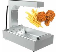 Chauffe-aliments commercial en acier inoxydable, présentoir de comptoir de 1000 W pour garder les frites et le poulet au chaud