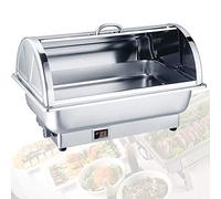 Chauffe-aliments électrique en acier inoxydable 9 L pour fêtes, température réglable de 35 à 85 °C