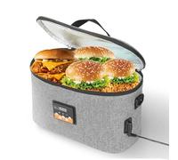 Chauffe Aliments Portable 12V pour Voiture avec Affichage Numérique, Mini | Bobine Chauffante en Silicone, Doublure en Aluminium, Tissu Oxford 300D Imperméable, pour Voyage sur Route, Camping,