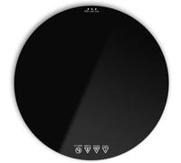 Chauffe Assiette Electrique 25cm avec 2 contrôles de température (65°C/120°C) Plateau de Service Rond pour buffets fêtes Restauration dîner à la Maison, Noir