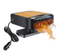 Chauffe-auto 12V - Ventilateur Électrique Portable - Dégivreur 360° - 2-en-1 - Compatible Tous Véhicules