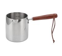 Chauffe-beurre en Acier Inoxydable, Cafeti¨¨re Turque de 450 Ml, Cafeti¨¨re Grecque, mini-th¨¦, Chocolat, Petite Casserole pour Cuisini¨¨re avec Poign¨¦e en Bois