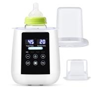 Chauffe-biberon 6 en 1 avec écran LCD, chauffe-biberons précis pour lait maternel et aliments pour bébé avec stérilisateur, chauffe-biberons avec arrêt automatique et veilleuse, convient à tous les