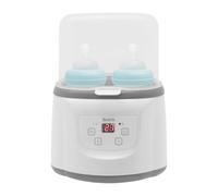 Chauffe-biberon 6 en 1 pour bébé, stérilisateur pour biberons, fonction thermostat, chauffe-lait pour réchauffer le lait, garder au chaud, stérilisation à la vapeur, blanc (220-240 V, 400 W)