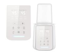 Chauffe-biberon 8 en 1 pour bébé - Avec stérilisation à la vapeur - Pour décongeler et garder au chaud - Veilleuse et minuterie - Chauffe en douceur du lait maternel - Pour tous les biberons