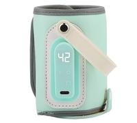 Chauffe-biberon, chauffe-biberon portable en PU à température réglable avec poignée 21w affichage numérique rechargeable essentiels pour bébé