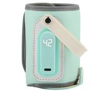 Chauffe-biberon, chauffe-biberon portable en PU à température réglable avec poignée 21w affichage numérique rechargeable essentiels pour bébé portable
