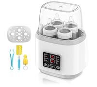 Chauffe Biberon, Chauffe Biberon Portable pour Lait Maternel, 8 Modes de Fonctionnement Chauffe-Biberons, Chauffe Biberon Mam Contrôle de la Température, Chauffe-Biberon Arrêt Automatique, Chauffage