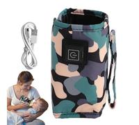 Chauffe-biberon de voiture, chauffe-biberon portable USB, Bouteille chauffante USB, Thermostat précis pour réchauffer les boissons au lait, contrôle précis de la température, garde le lait et les alim