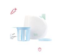 Badabulle Chauffe Biberon Easy(+), Chauffe Biberons et Petits Pots Rapide à la Vapeur, Utilisation Maison, Universel avec Anneau d'Adaptation,Simple d'utilisation avec Dosette et Panier